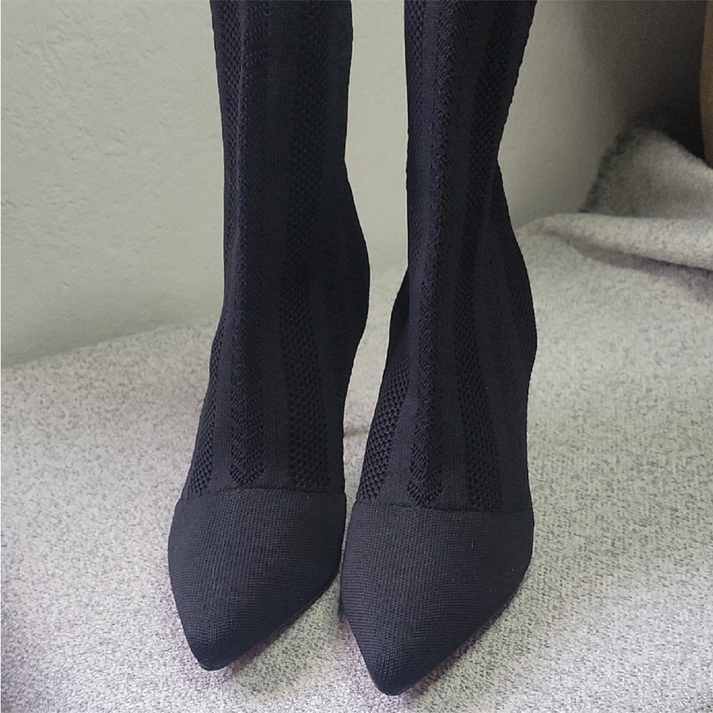 Catherine Malandrino  Women’s Black Heeled Boots Size 7.5